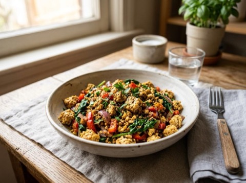 Air-Fried Italian Herb Tofu Scramble