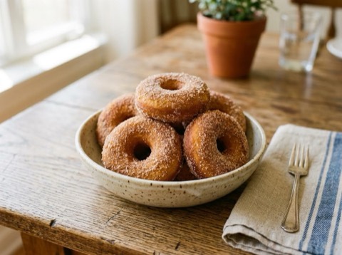 Air-Fryer Cinnamon Sugar Donuts