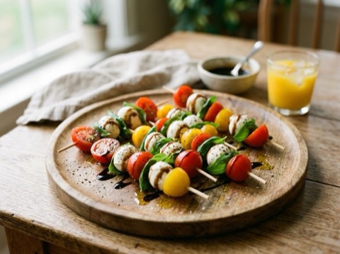 Caprese Breakfast Skewers