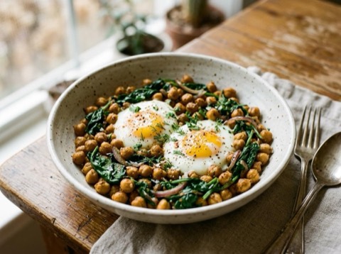 Chickpea and Egg Bowl