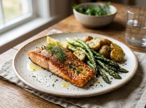 Crispy Air-Fried Salmon