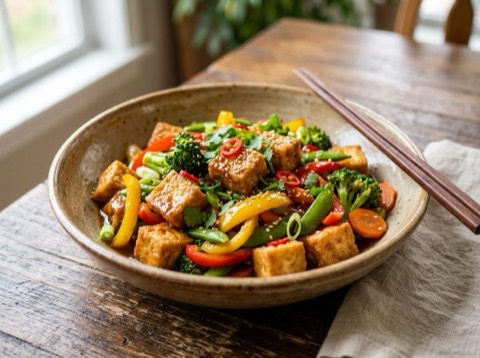 Crispy Thai Tofu Stir-Fry