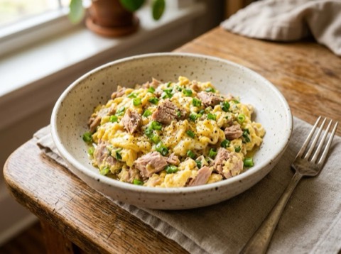 Egg and Tuna Breakfast Scramble