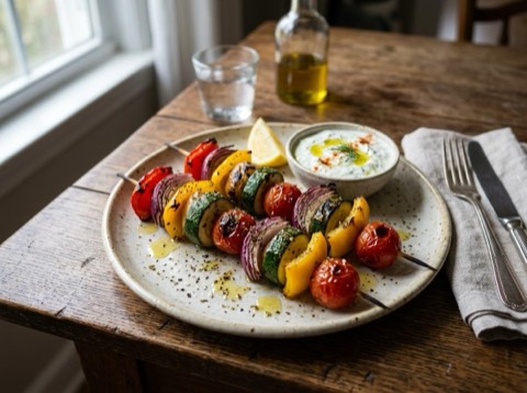 Greek Grilled Vegetable Skewers
