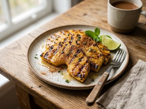 Grilled Pineapple with Honey