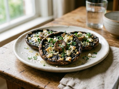 Grilled Portobello Mushrooms with Feta