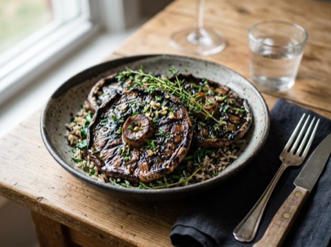 Grilled Portobello Mushrooms with Herbs