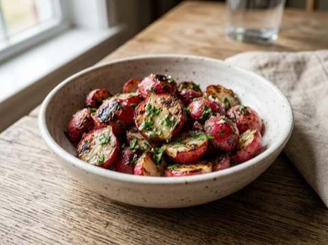 Grilled Radishes with Herb Butter