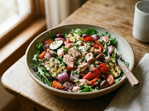 Grilled Vegetable and Tuna Salad