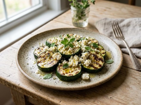 Grilled Zucchini with Feta