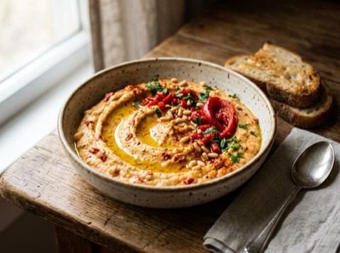 Hummus with Roasted Red Peppers