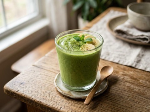 Japanese Banana Matcha Smoothie