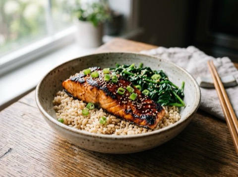 Korean BBQ Salmon Bowl