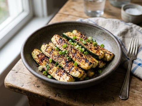 Korean Grilled Zucchini with Gochugaru