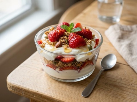 Korean Strawberry Yogurt Parfait