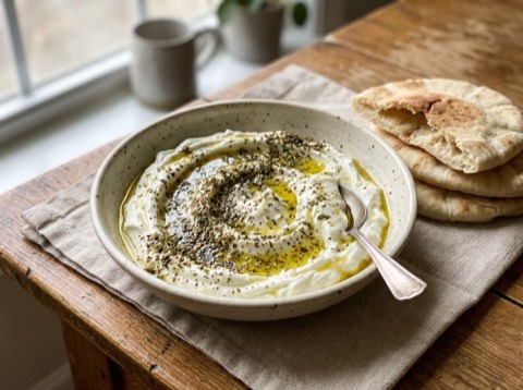 Labneh with Olive Oil and Za'atar