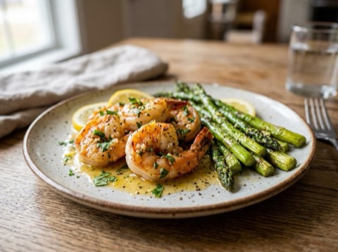 Lemon Butter Shrimp and Asparagus