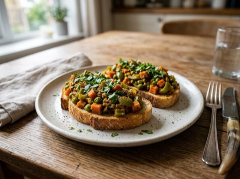 Masala Vegetable Toast