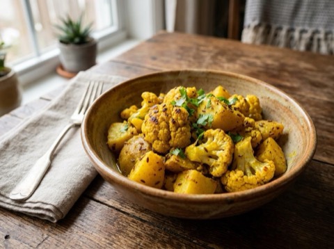 Microwave Aloo Gobi