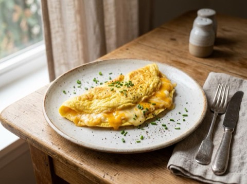 Microwave Cheese Omelette