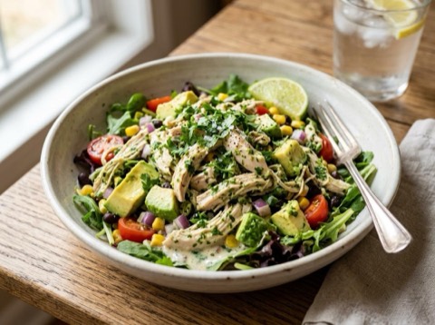 Microwave Cilantro Lime Chicken Salad