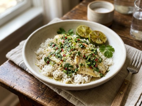 Microwave Cilantro Lime Fish