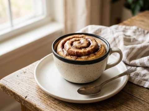Microwave Cinnamon Roll in a Mug