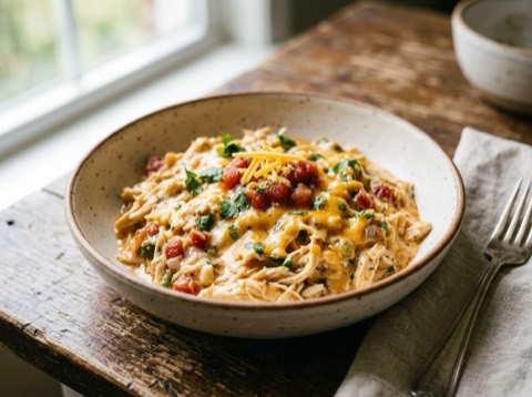 Microwave Creamy Salsa Chicken