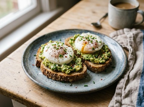 Microwave Egg and Avocado Toast