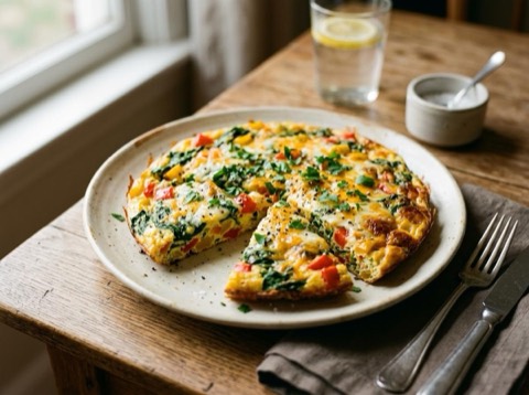 Microwave Egg and Veggie Frittata