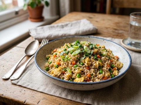 Microwave Egg Fried Rice