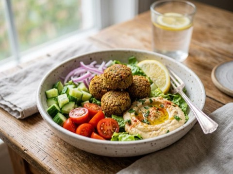 Microwave Falafel Bowl
