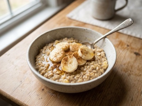 Microwave Greek Banana Oatmeal
