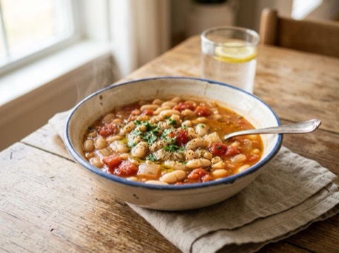 Microwave Greek Bean Stew