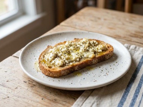 Microwave Greek Feta Toast