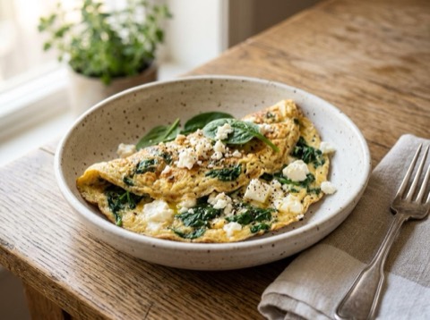 Microwave Greek Omelette