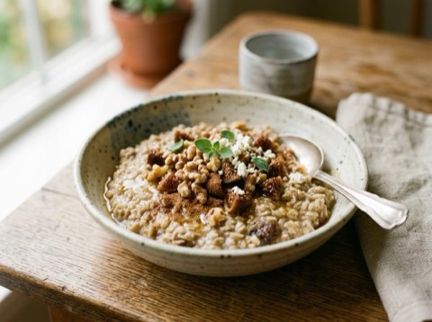 Microwave Greek-Style Whole Grain Porridge