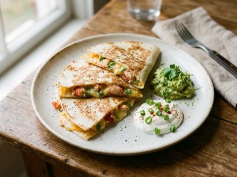 Microwave Lobster Quesadillas