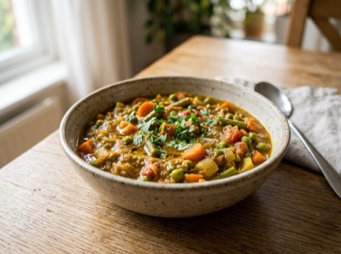 Microwave Mixed Vegetable Curry