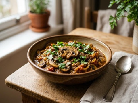 Microwave Mushroom Masala