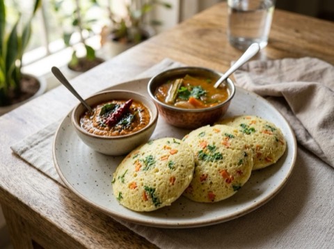 Microwave Rawa Idli