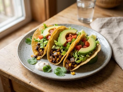 Microwave Vegan Tacos