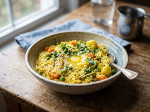 Microwave Vegetable Khichdi