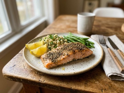 Microwave Zaatar Salmon