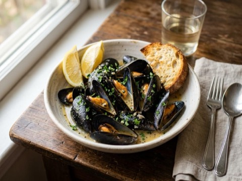 Mussels in White Wine Sauce