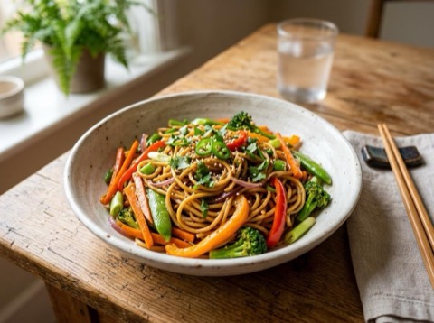 Noodle Stir-Fry with Mixed Vegetables