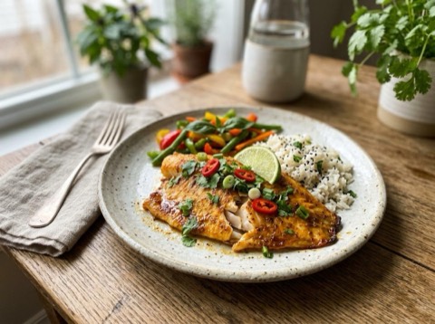 Oven-Baked Thai Spiced Tilapia