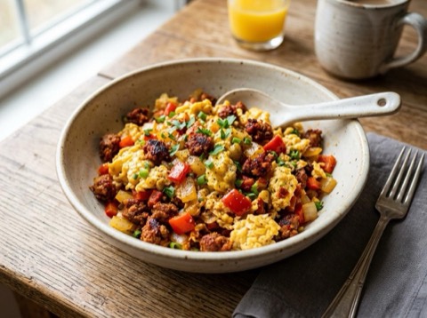 Pressure Cooker Chorizo and Egg Scramble