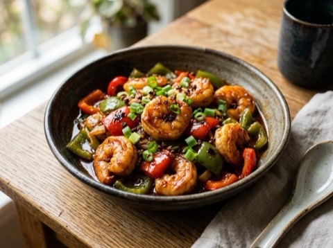 Pressure Cooker Szechuan Shrimp