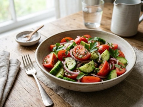 Spanish Cucumber and Tomato Salad